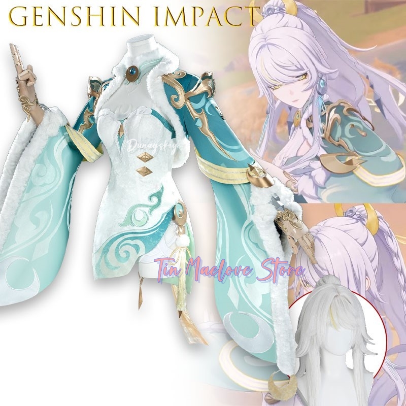 Embroidery White - Disfraz de Cosplay de Genshin Impact
