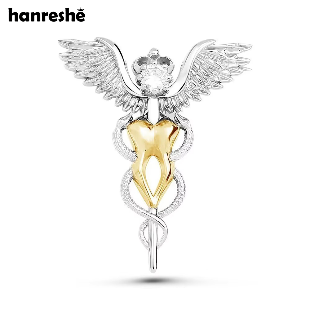 Embroidery Lips - Hanreshe-broche de alas de diente de