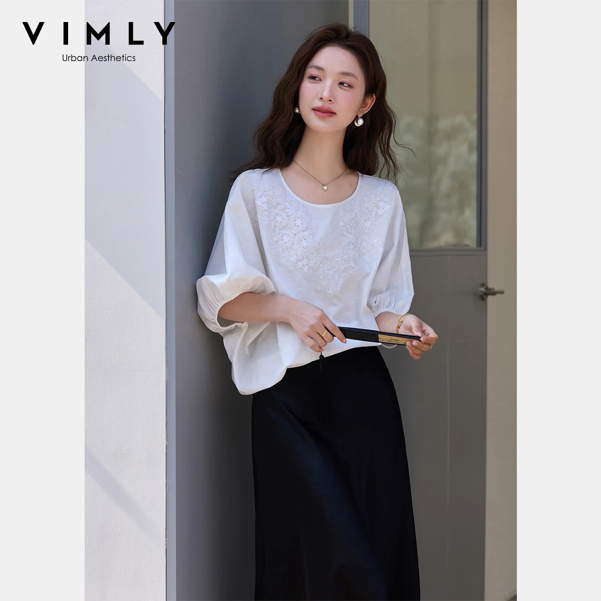 Embroidery White - Blusa de Moda para Mujer VIMLY