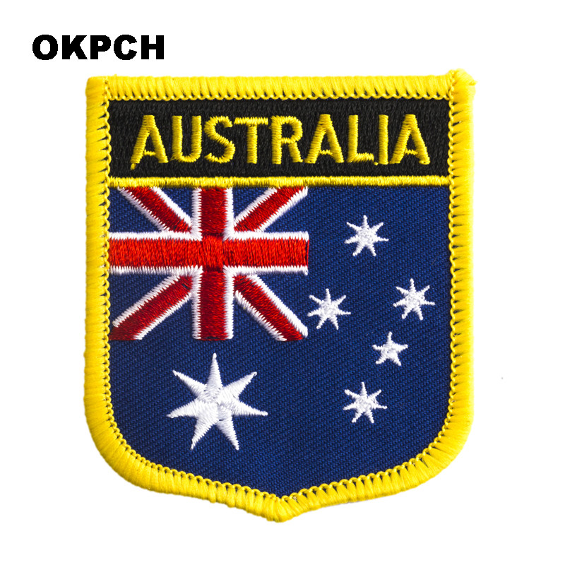 Embroidery Australia - Parches bordados con forma de escudo