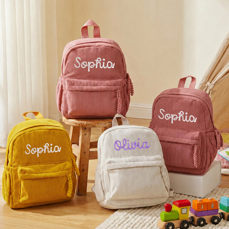 Embroidery Names - Mochila Personalizada de Pana para Niños