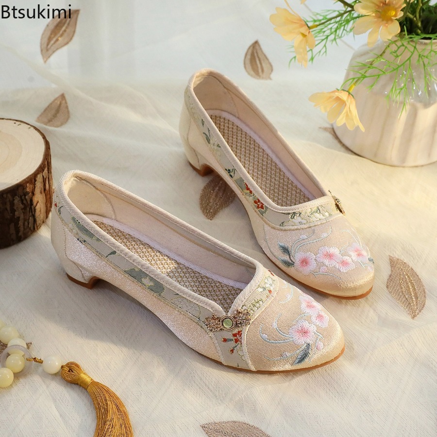 Embroidery Cloth - Zapatos de Mujer 2026, Estilo Étnico,