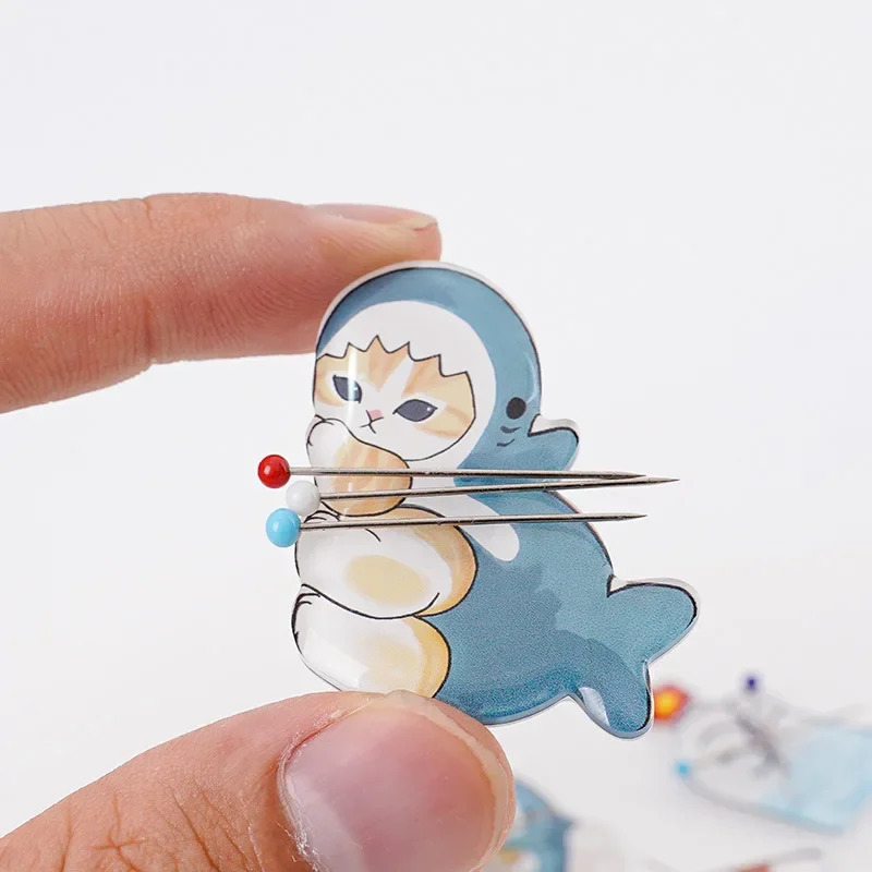 Needle Minder Magnet - Aguja acrílica de gato lindo, 1