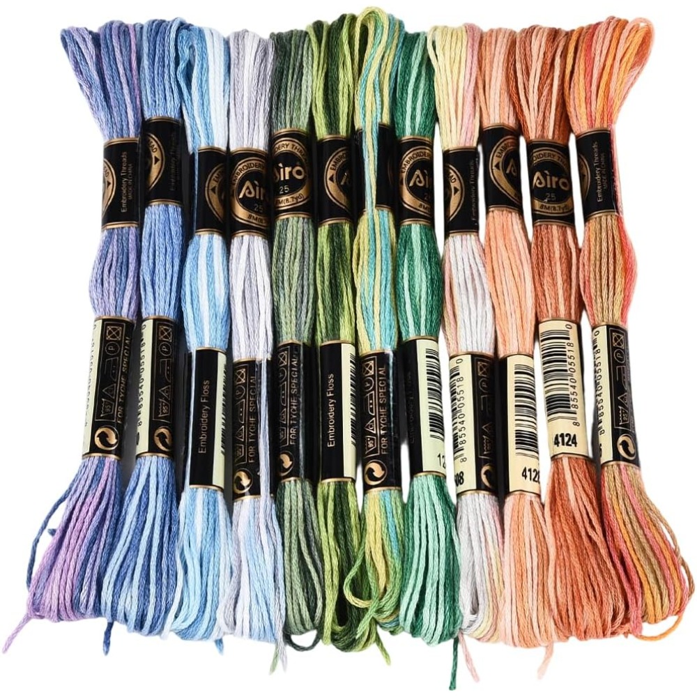 Embroidery Stitches - 12 rollos de hilo de bordar