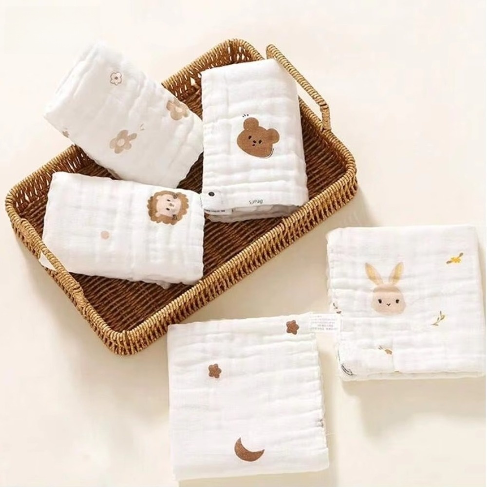Embroidery Towel - 2 toallitas de algodón de 6