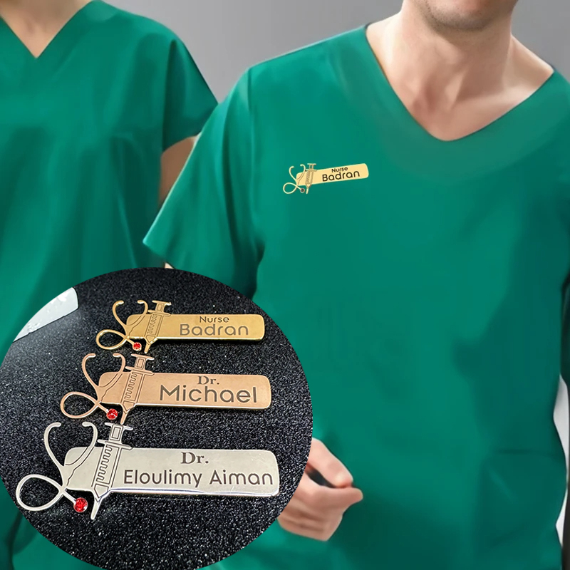 Embroidery Names - Broche profesional WLP para médico, enfermera,