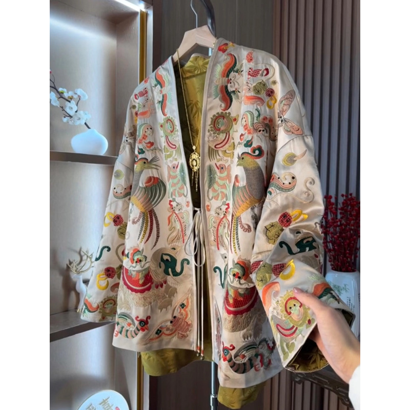 Embroidery A - Nuevo Kimono Estilo Chino, Chaqueta Cardigan