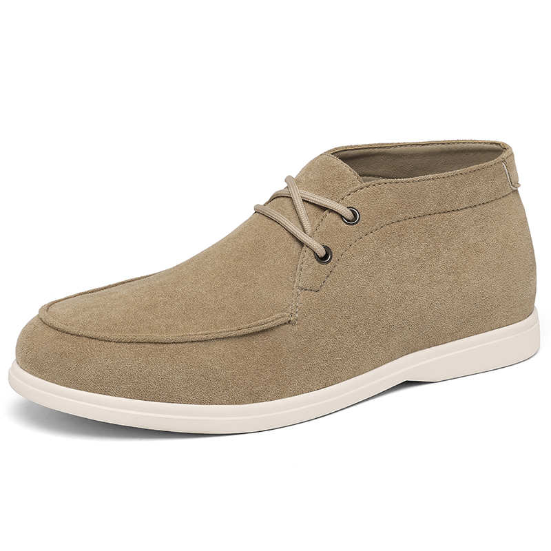 Embroidery White - Botas Chukka clásicas de piel de