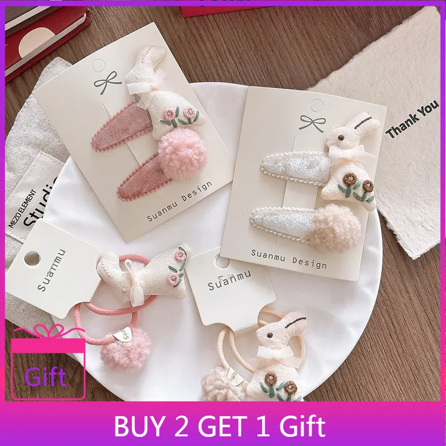 Embroidery Rabbit - Otoño Invierno dulce bordado 3D lindo