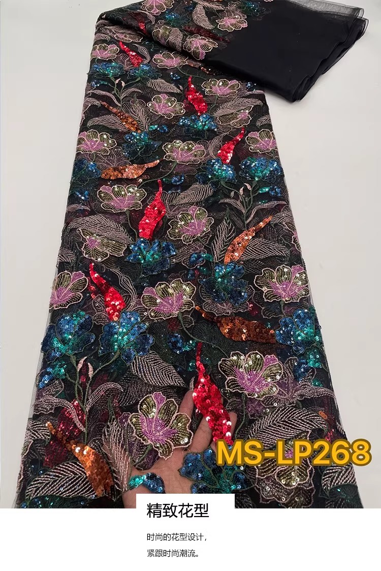 Embroidery Net Fabric - 1 yarda de tela de lujo