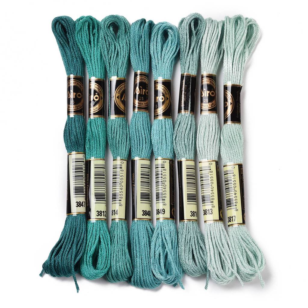Embroidery Stitches - 1 Juego de 8 rollos de