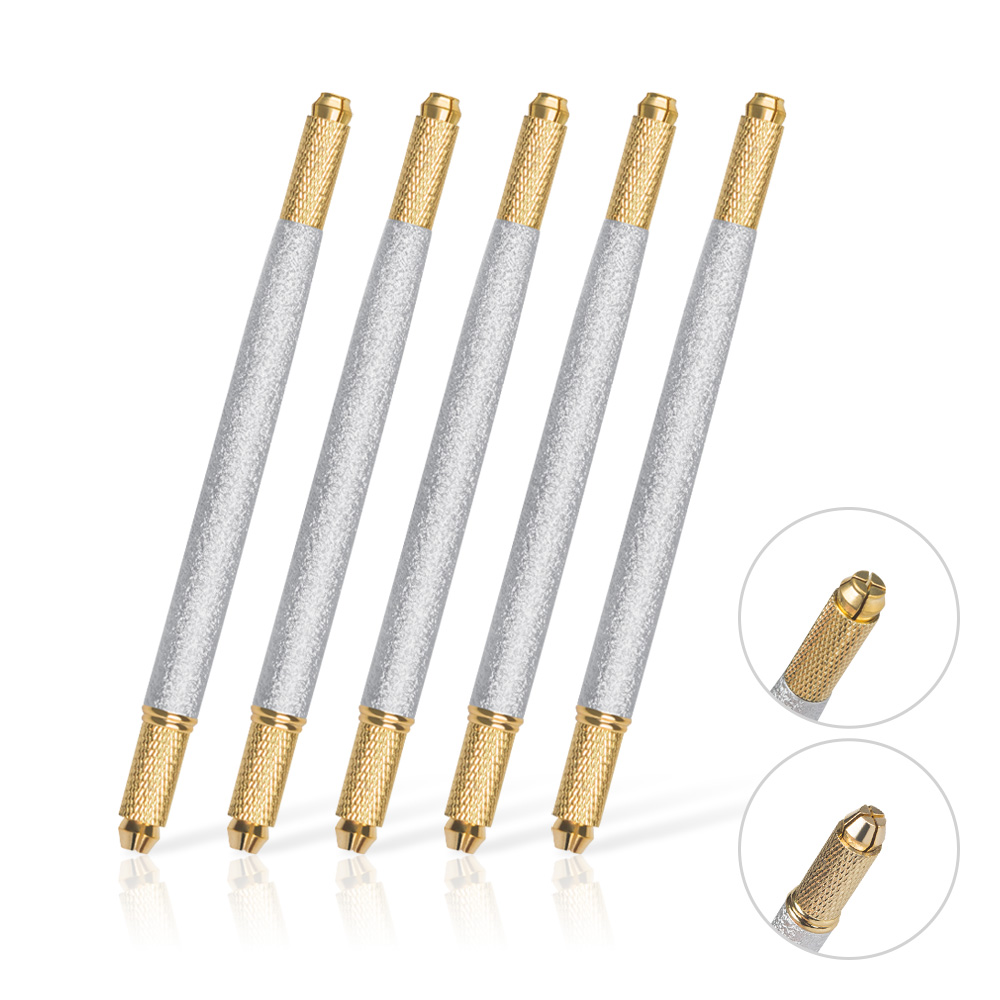 Embroidery Lips - 1pcs Microblading Doble extremo Metal Relieve