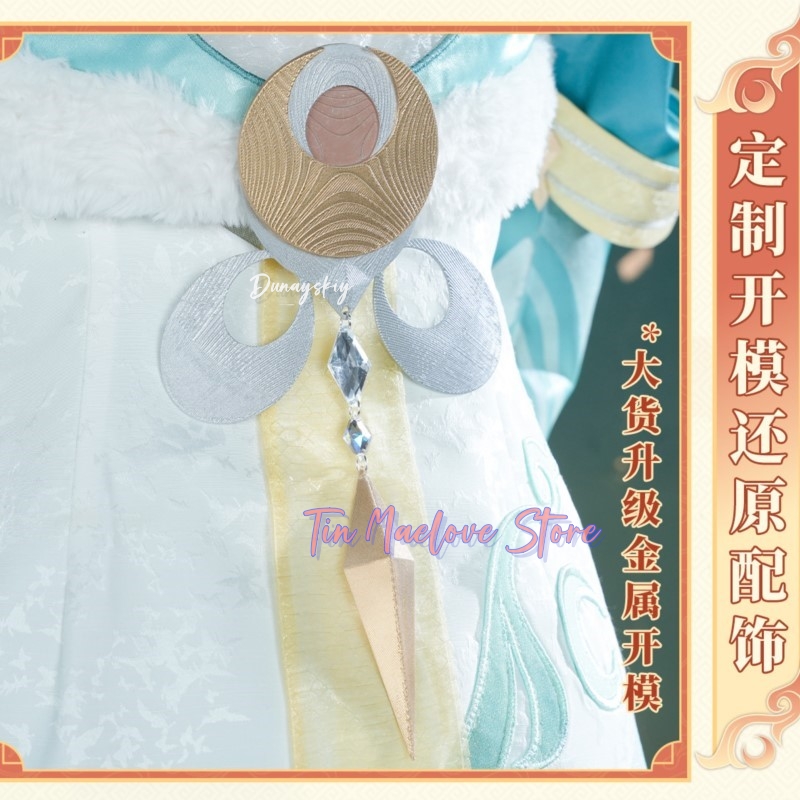 Disfraz de Cosplay de Genshin  - Embroidery White reseña y precio