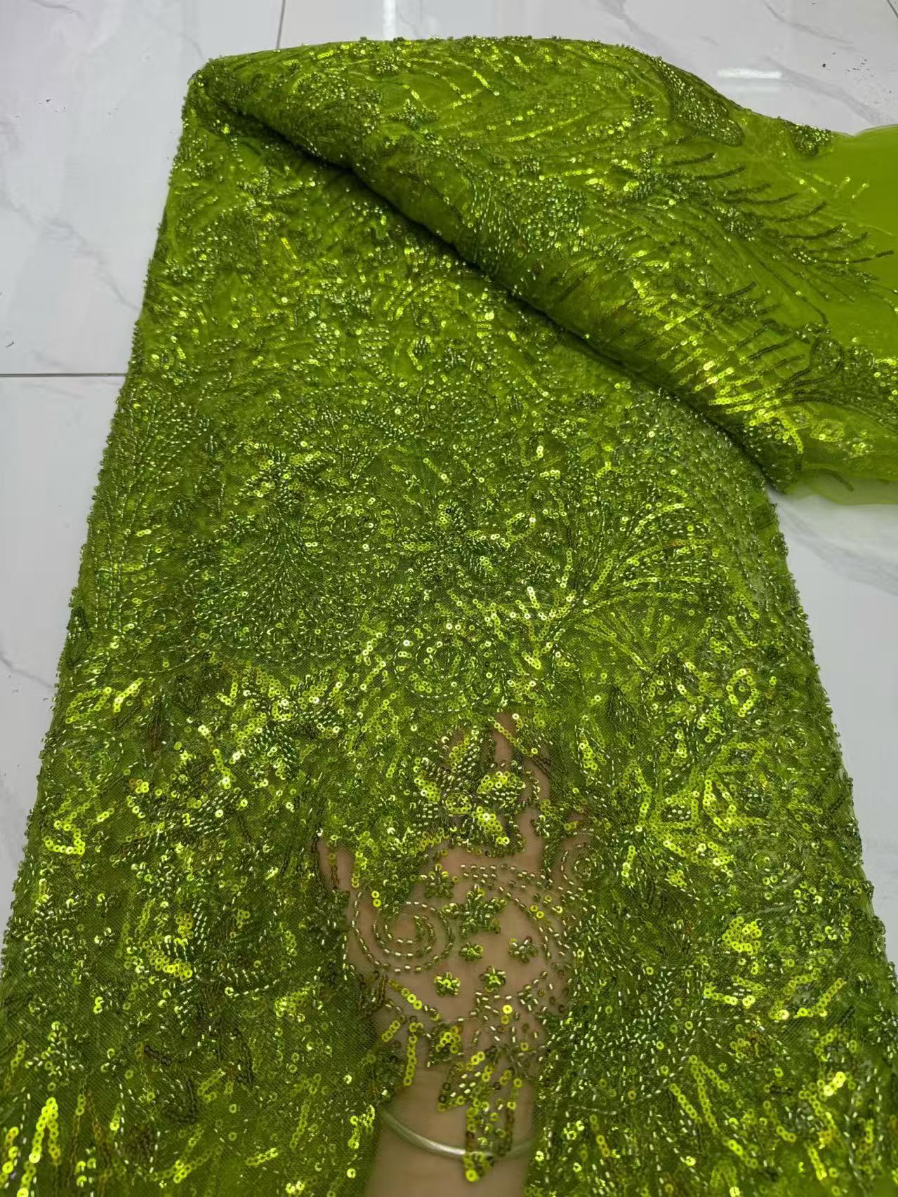 Tela africana de lujo con bord - Embroidery Net Fabric reseña y precio