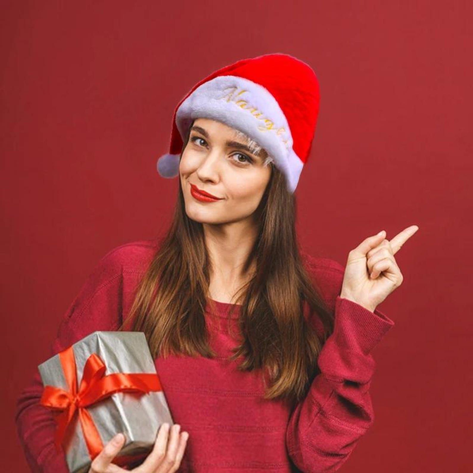 Sombreros de Papá Noel bordado - Embroidery Names reseña y precio