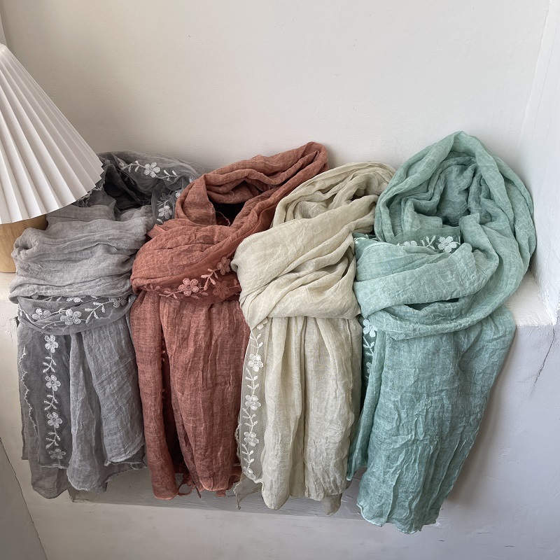 Bufanda de empalme de encaje d - Embroidery Towel reseña y precio