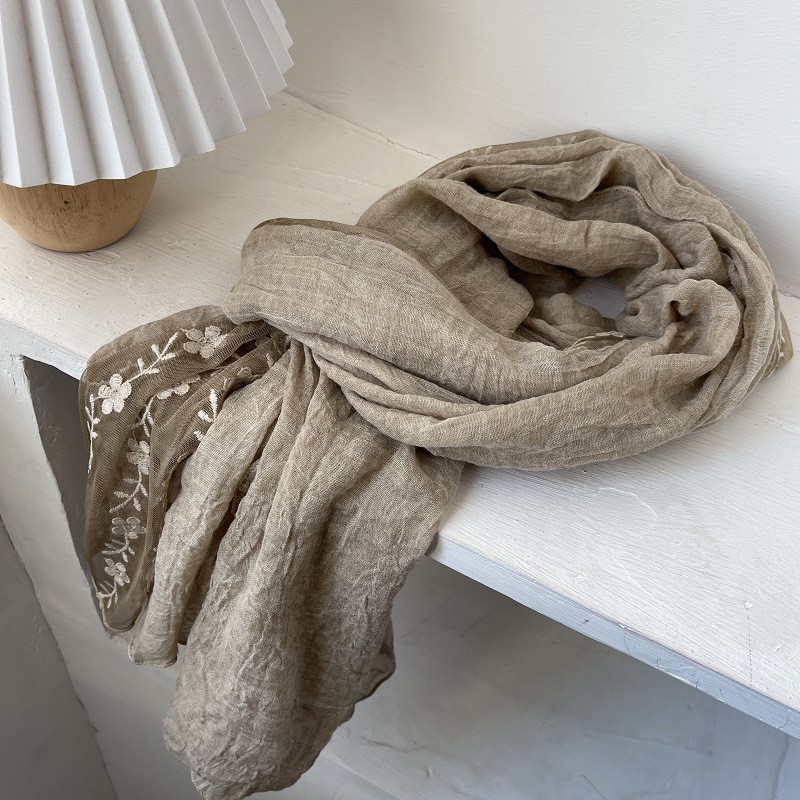 Bufanda de empalme de encaje d - Embroidery Towel reseña y precio