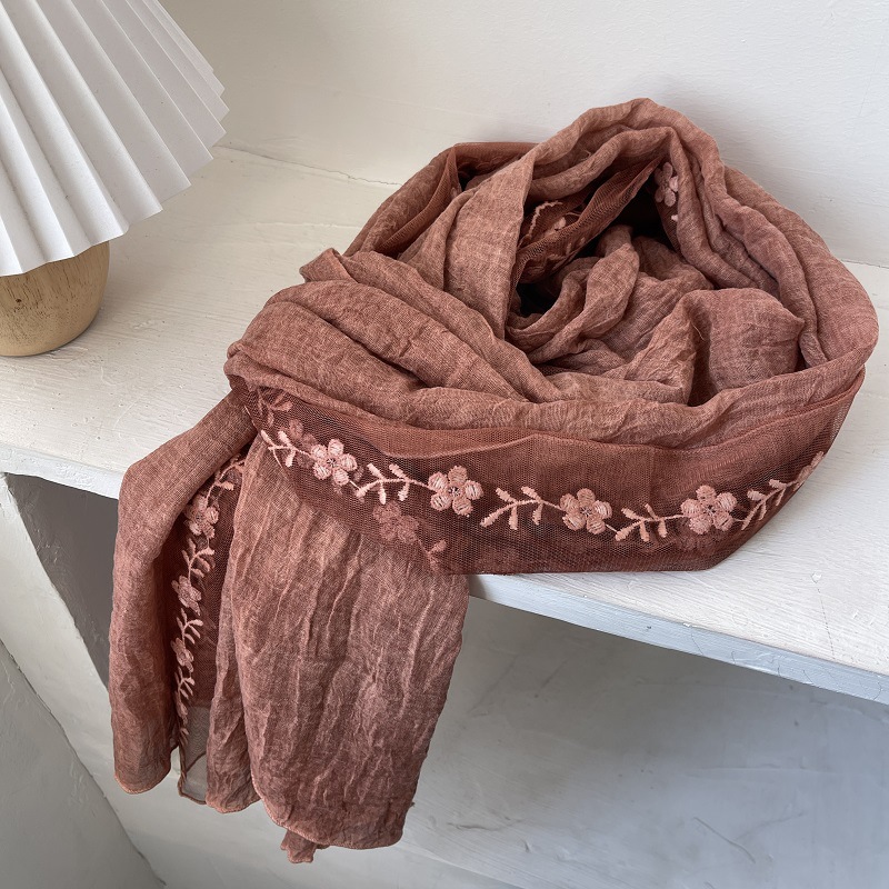 Bufanda de empalme de encaje d - Embroidery Towel reseña y precio