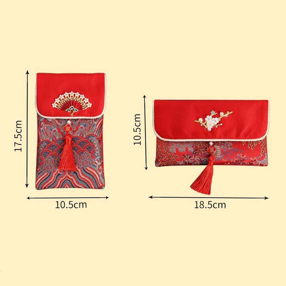 Sobres Rojos de Brocado con Pa - Embroidery Cloth reseña y precio