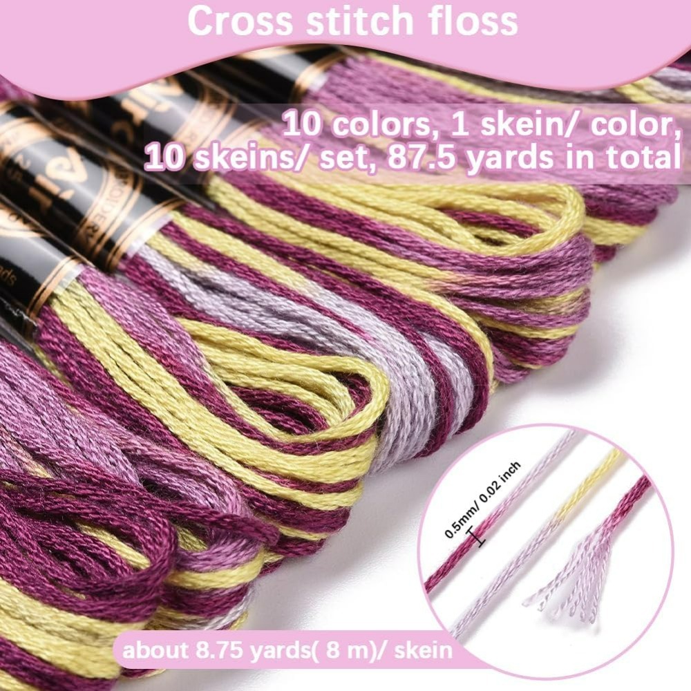 6 hebras de hilo de bordar mor - Embroidery Stitches reseña y precio