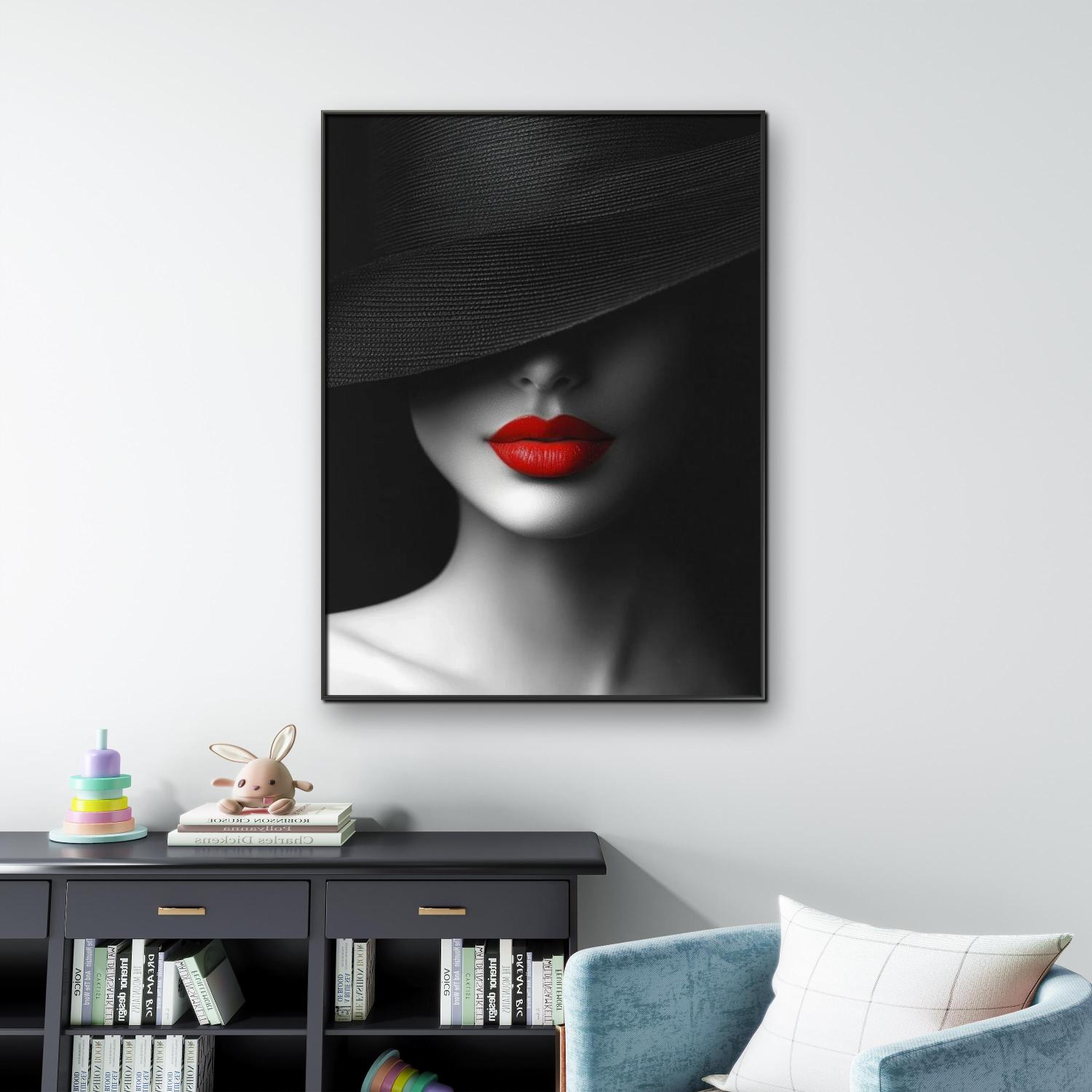 Sombrero negro y labios rojos  - Embroidery Lips reseña y precio