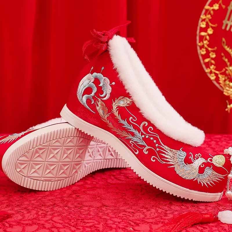 Zapatos Hanfu de invierno para - Embroidery White reseña y precio