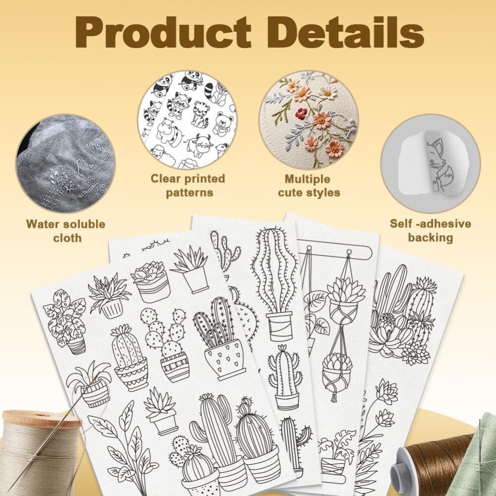 30 pegatinas de bordado de cac - Embroidery Cloth reseña y precio