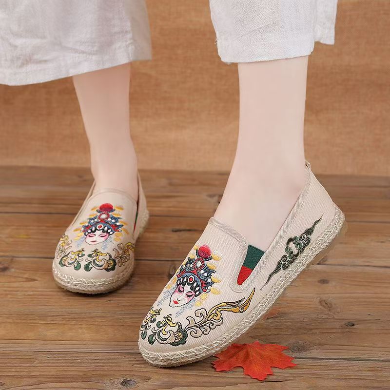 Zapatos de tela bordados con s - Embroidery Cloth reseña y precio