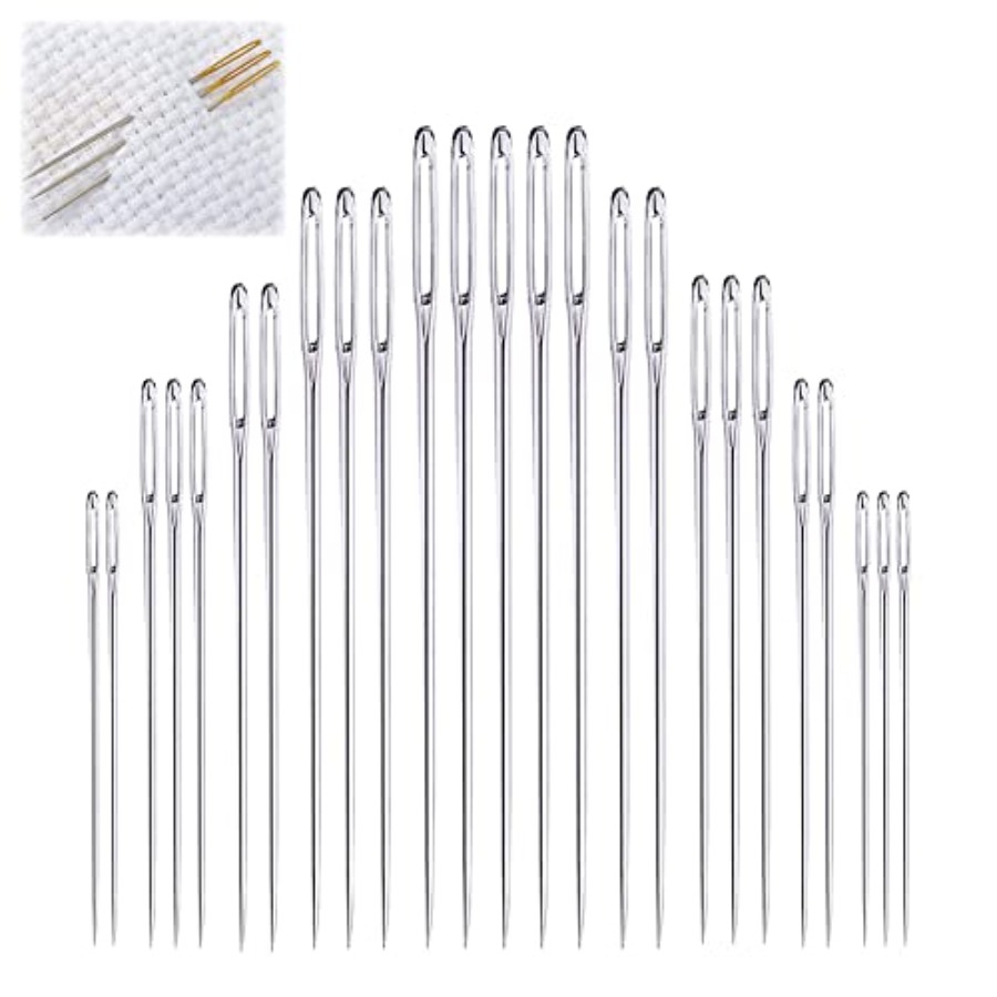 Agujas de coser de ojo grande, - Embroidery Needle reseña y precio