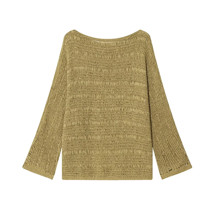 Suéter de Punto con Cuello Bar - Embroidery A reseña y precio