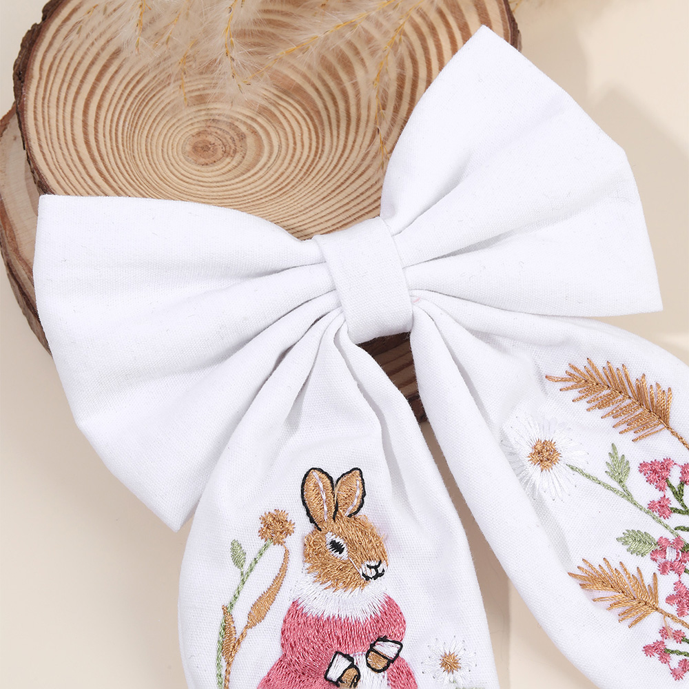 Pinza para el pelo con lazo bo - Embroidery Rabbit reseña y precio