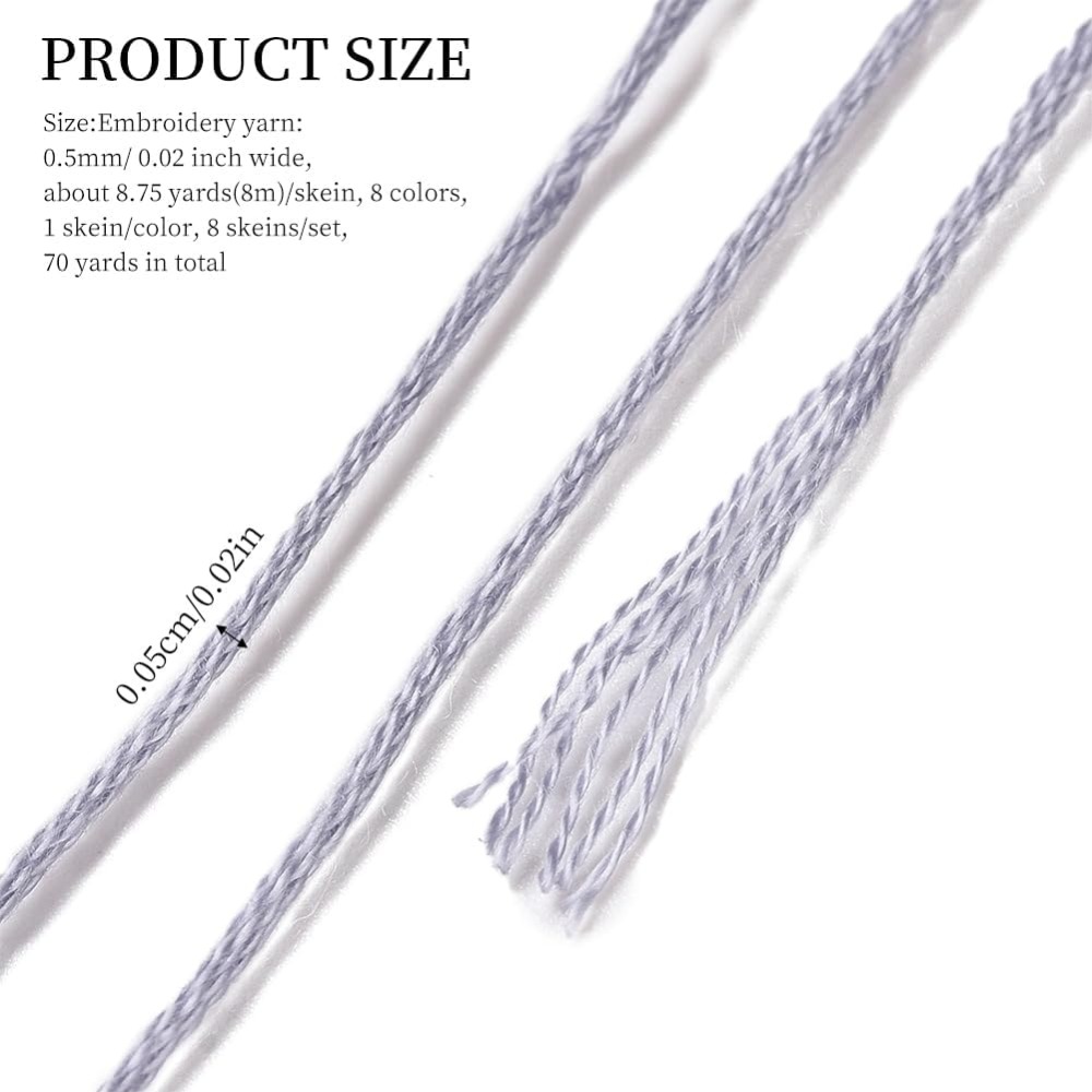 8 ovillos, 70 yardas, pulseras - Embroidery Stitches reseña y precio