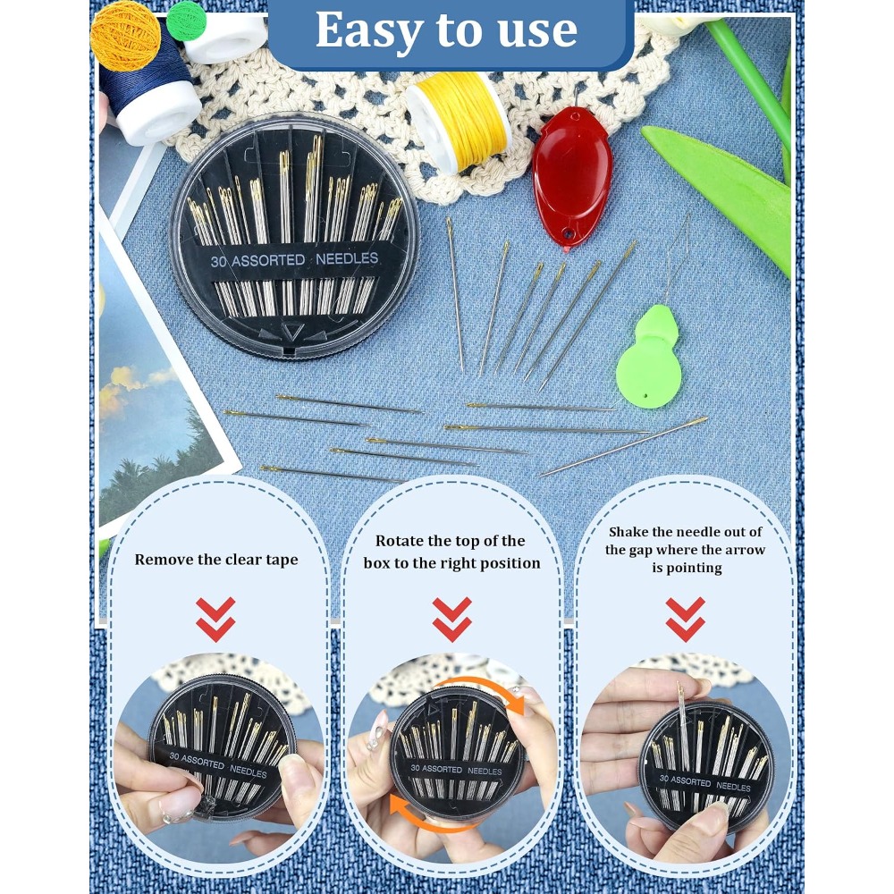 Juego de 30 Agujas de Coser a  - Embroidery Needle reseña y precio