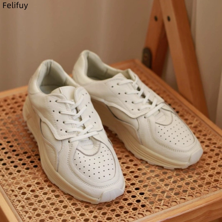 Zapatos informales con cordone - Embroidery White reseña y precio