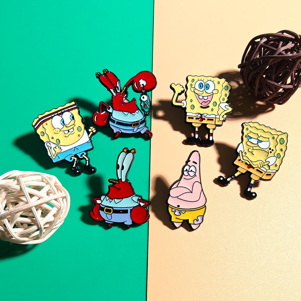 Set de 6 Broches de Bob Esponj - Embroidery Reddit reseña y precio