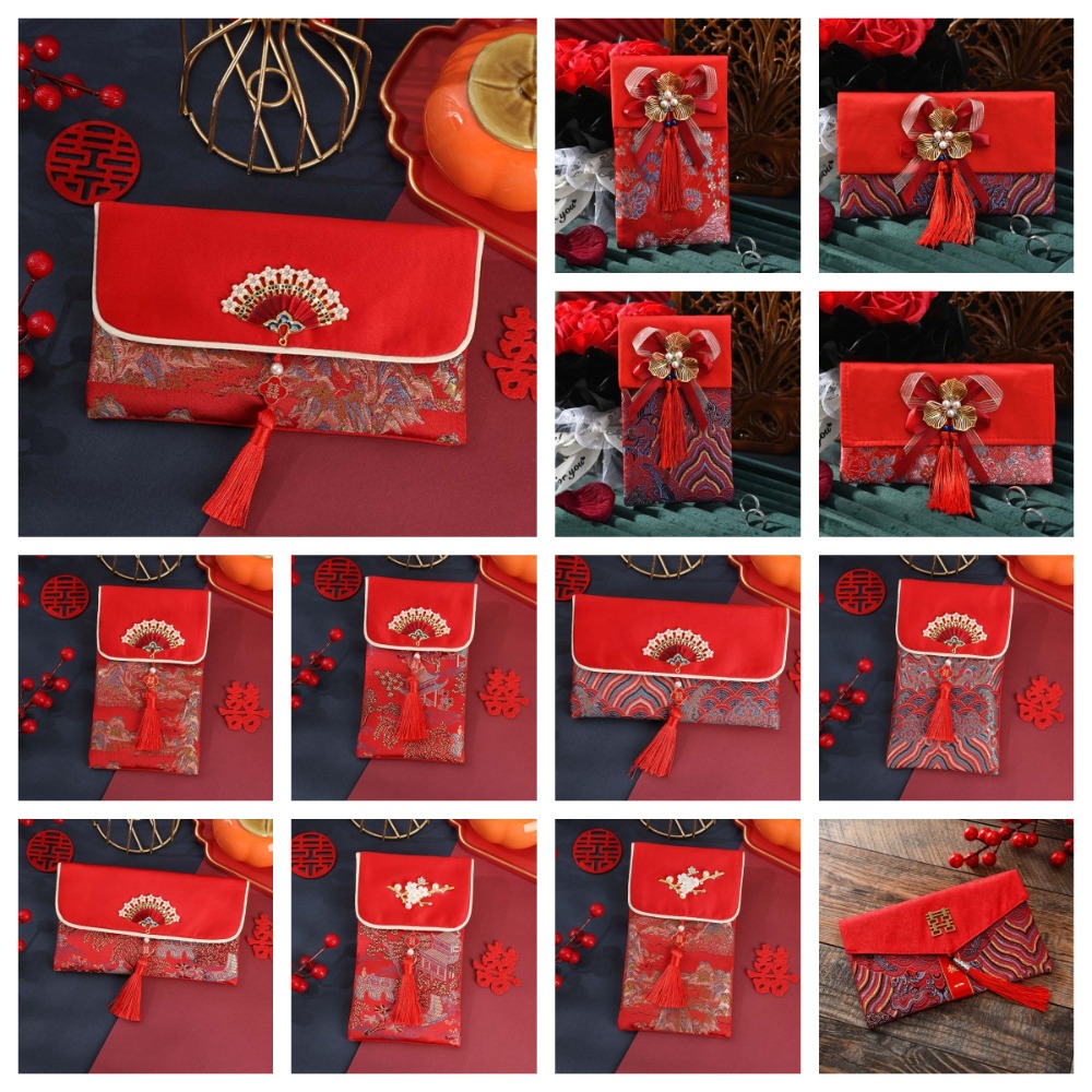 Sobre Rojo de Brocado con Pala - Embroidery Cloth reseña y precio