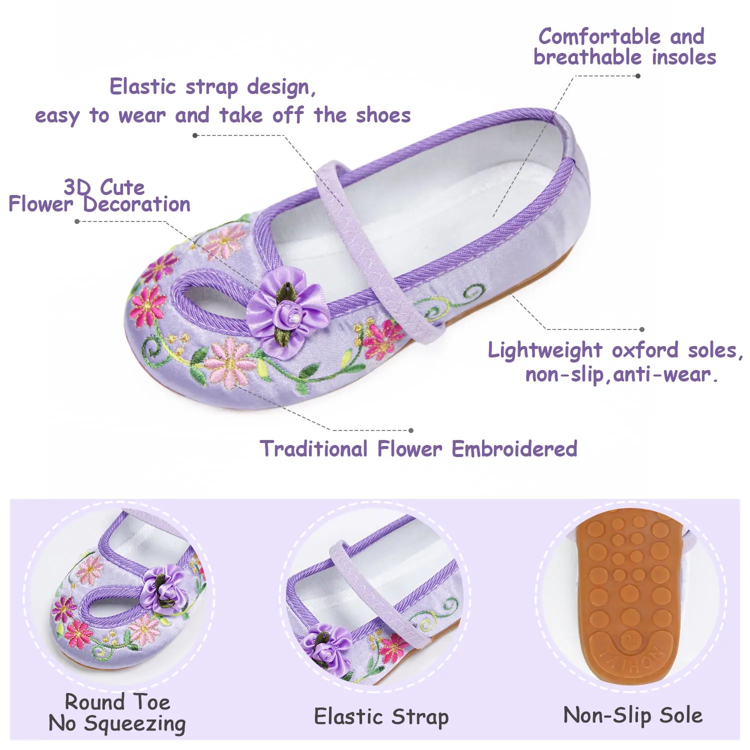 Zapatos de Ballet con bordado  - Embroidery Roses reseña y precio