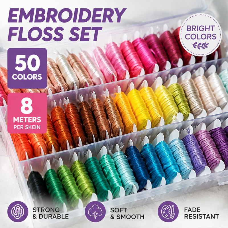 Kit de Hilos de Bordar 100% Al - Embroidery Stitches reseña y precio