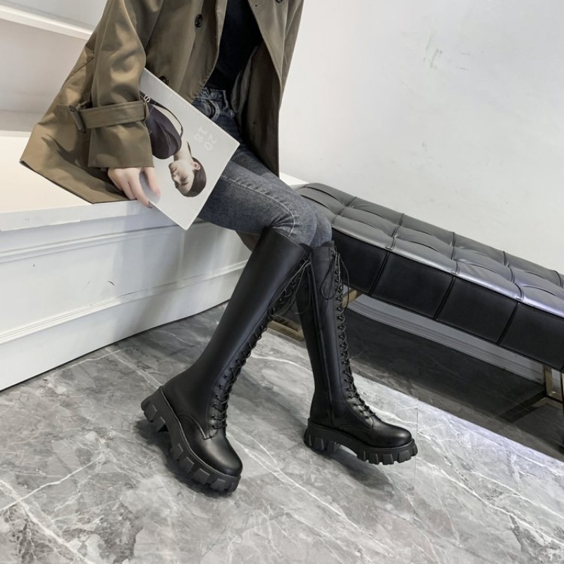 Botas altas de mujer con cordo - Embroidery White reseña y precio