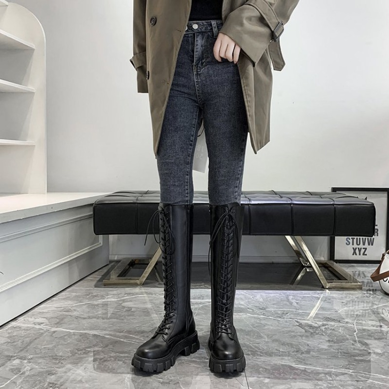 Botas altas de mujer con cordo - Embroidery White reseña y precio